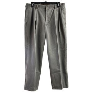 IZOD American Chino Men’s Tailored Dress Pants Trousers 38 X 32 Grey